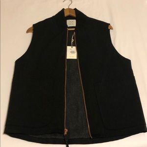 Billy Reid Black Leather Vest.  Size M.